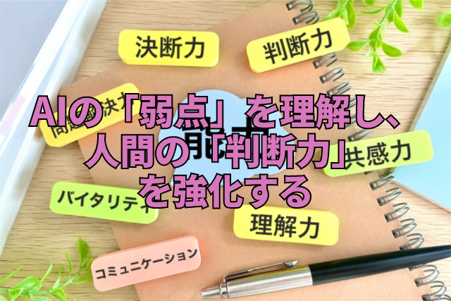 AIの「弱点」を理解し、人間の「判断力」を強化する