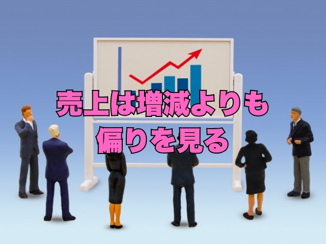 売上は増減よりも、偏りを見る