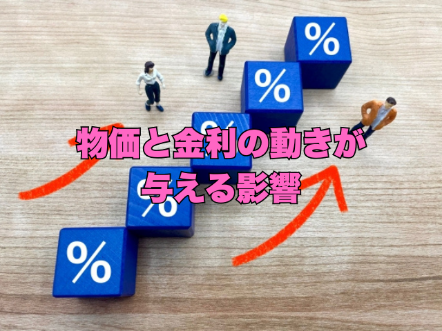 タイトル画像：物価と金利の動きが与える影響